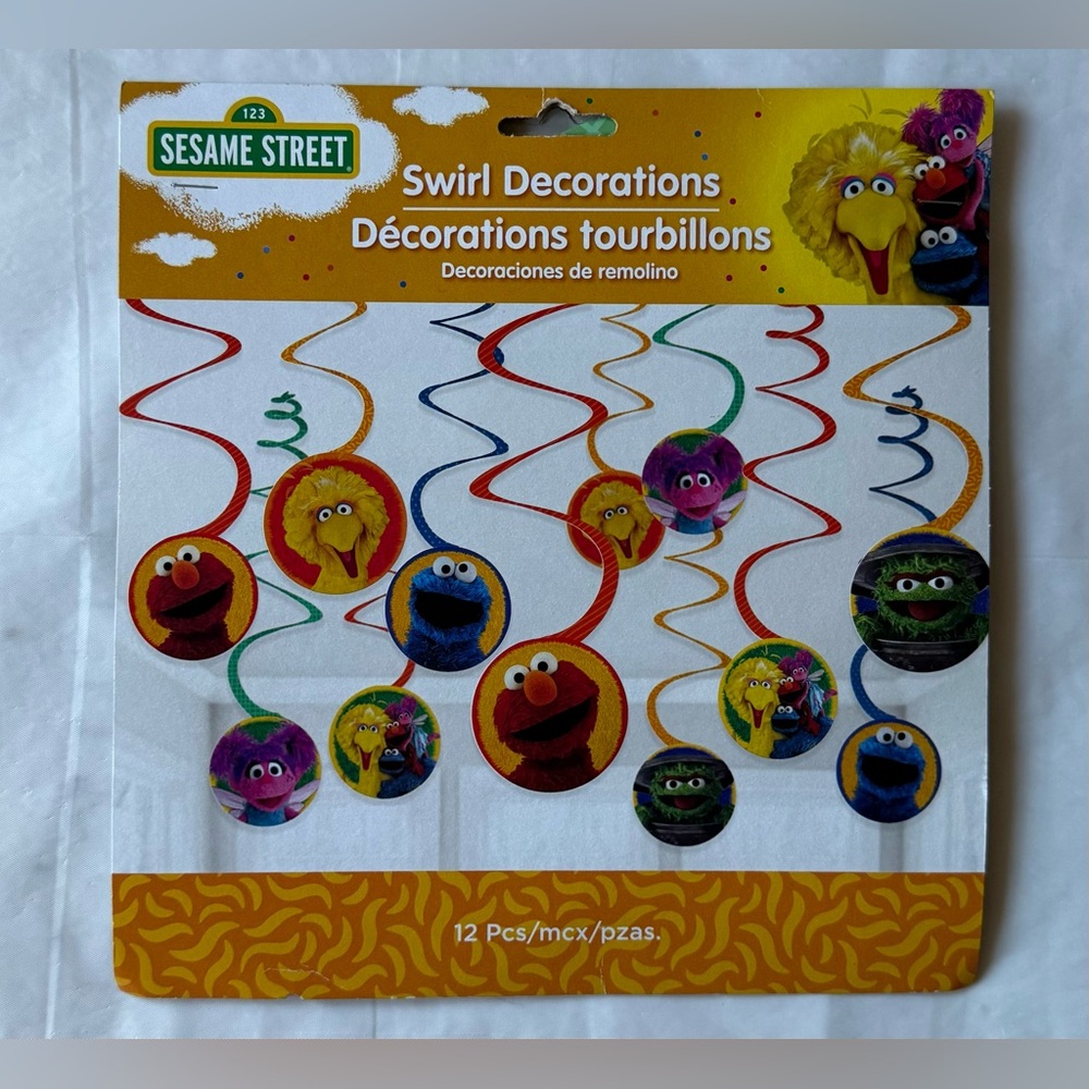 Sesame Street Party Swirl Decorations
